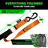 1.5" x 8' Cambuckle Tie-Down Straps (2-Pack)