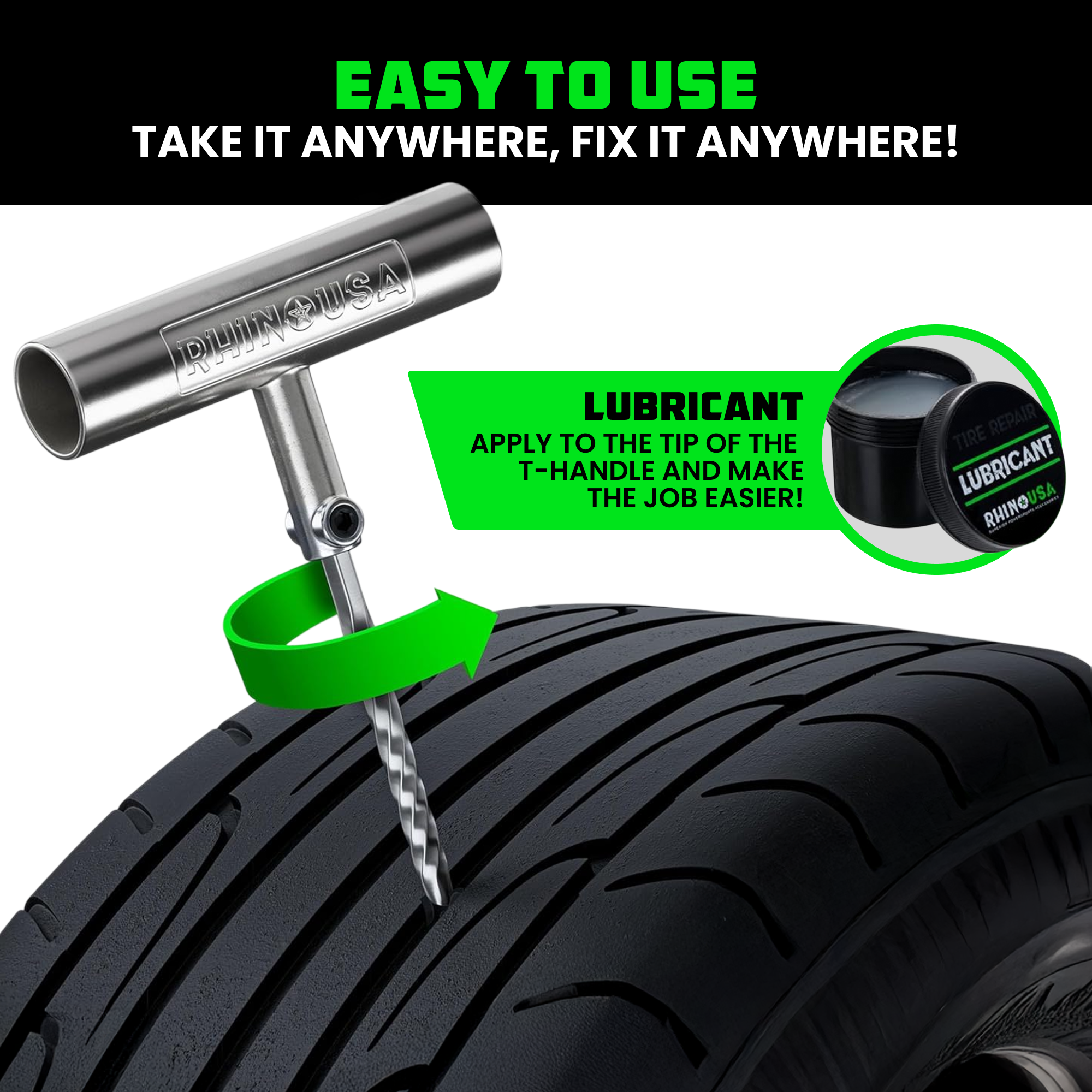 Tire Tread Plug Hole In Tire Flat Tire Repair How To Repair A Flat