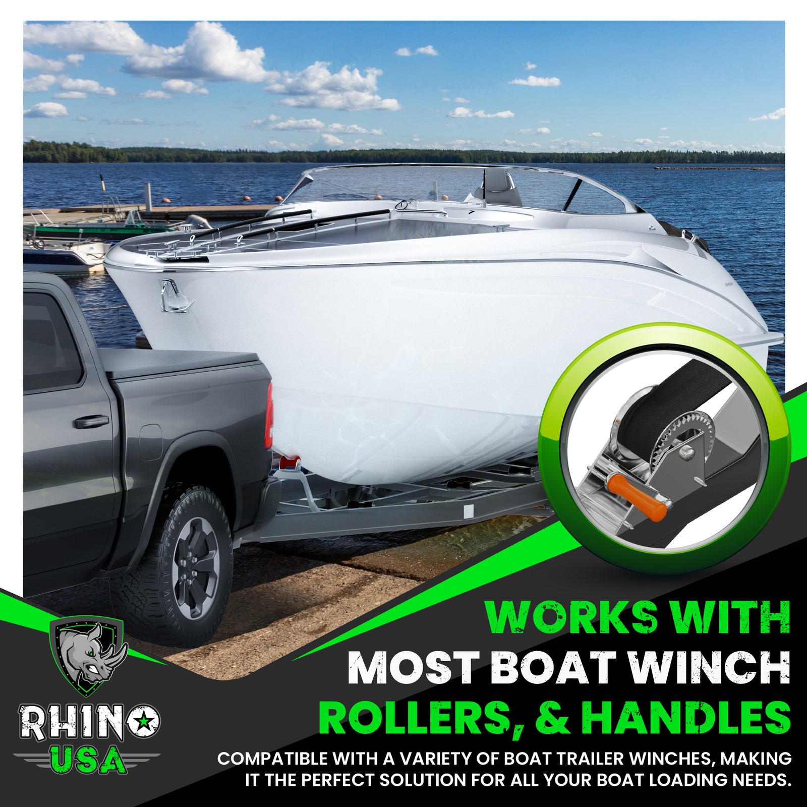 XSTRAP Standard Boat Winch Strap With Hook - 2" X 20', 1 Pack Arine