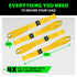 1.6" x 17" Soft Loop Tie-Down Straps (4-Pack)