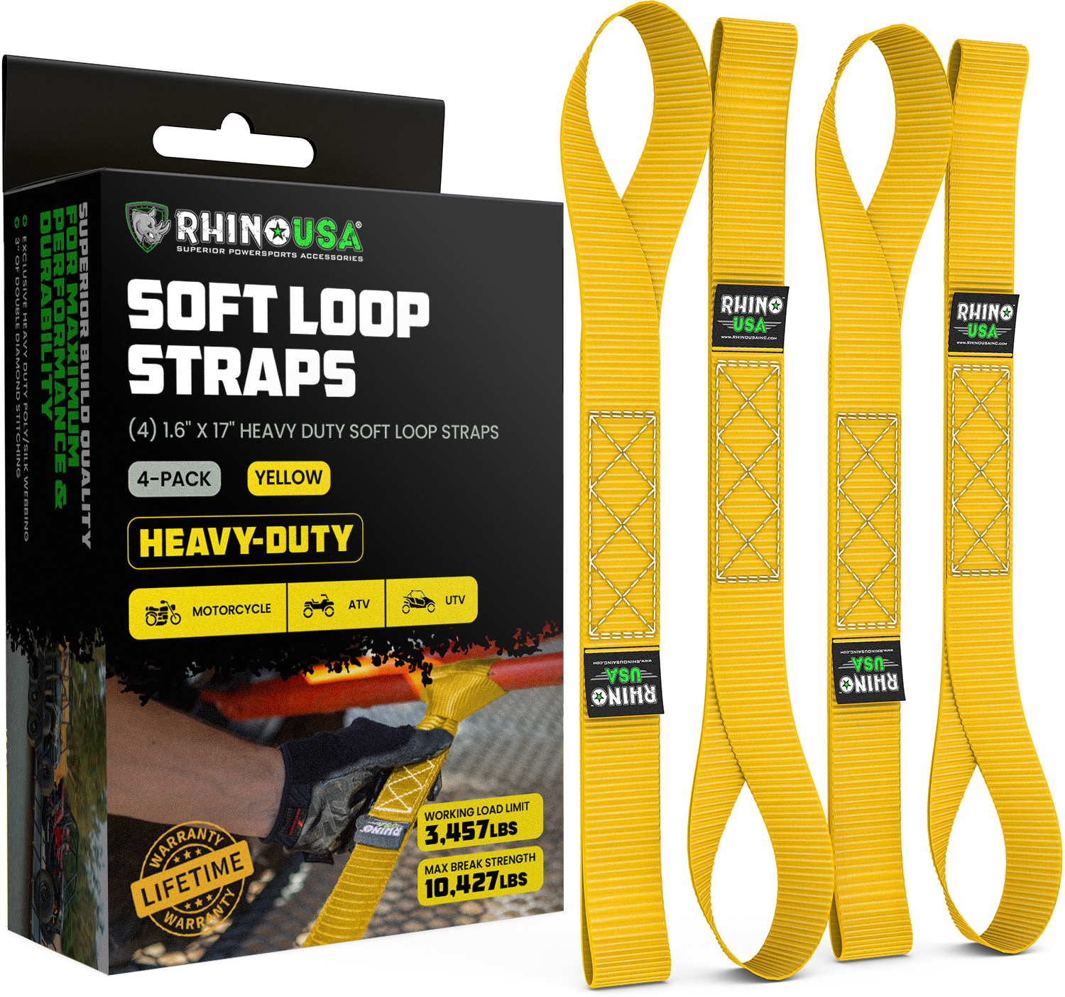 Cargo Securing Straps GXTOOL Heavy Duty Soft Loop Tie Down Straps - 4 ...