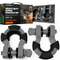 Rhino USA 8-ton super shackle set with isolators in gray, includes 2 D-ring shackles, washers, and clips