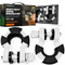 Rhino USA 8-ton super shackle set with isolators in white, includes 2 D-ring shackles, washers, and clips