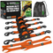 1" x 10' Retractable Ratchet Straps