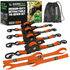 1" x 10' Retractable Ratchet Straps