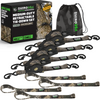 Rhino USA 1 inch by 10 foot retractable ratchet straps 4-pack in Realtree Apex camo with storage bag