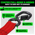 1" x 10' Retractable Ratchet Straps (Retail Packaging)