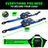 2" x 10' Retractable Ratchet Straps
