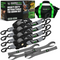 2 inch by 10 foot Rhino USA retractable ratchet straps 4-pack in gray with storage bag