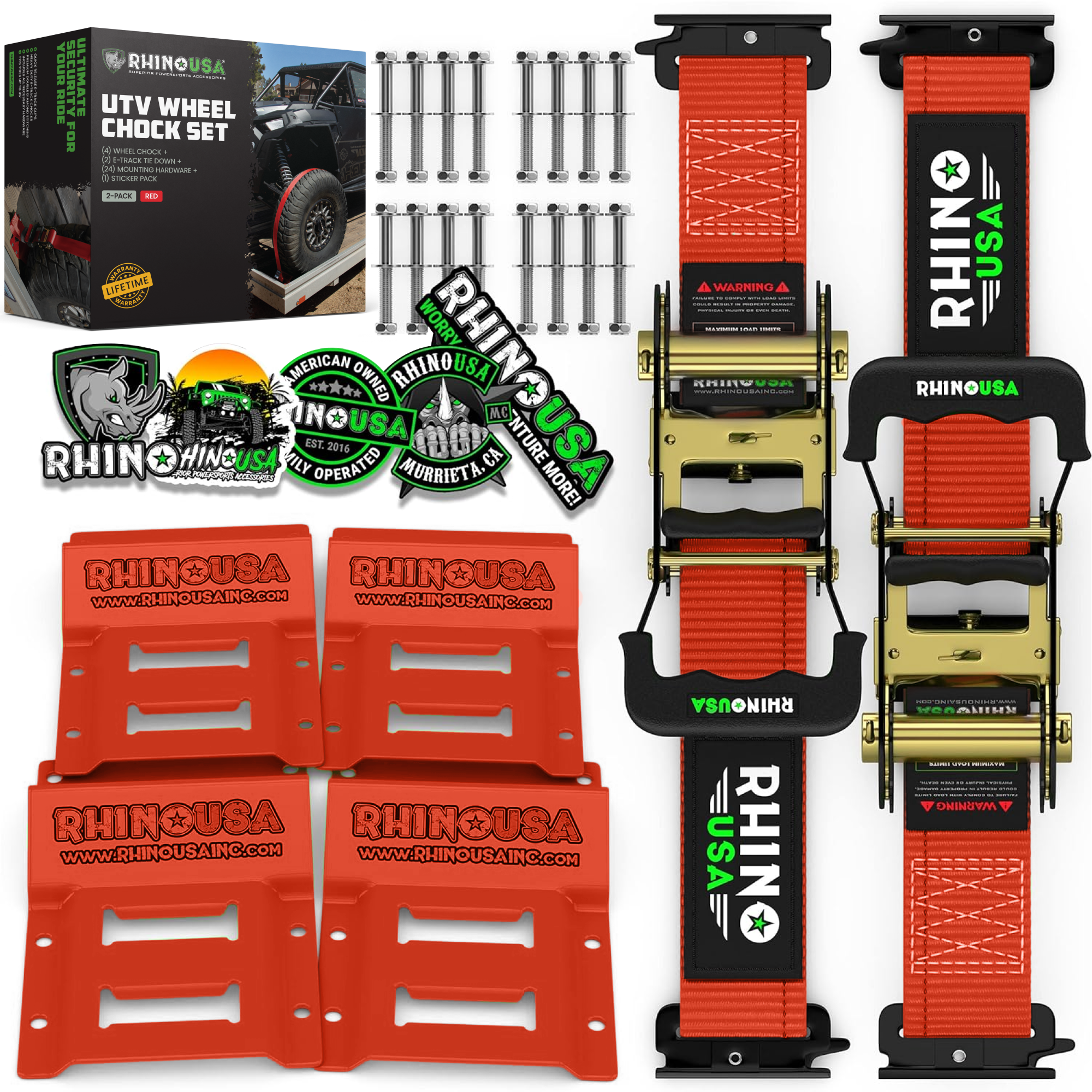 UTV Wheel Chock Tie-Down Kit – Rhino USA UTV Wheel Chock Tie-Down Kit – Rhino USA