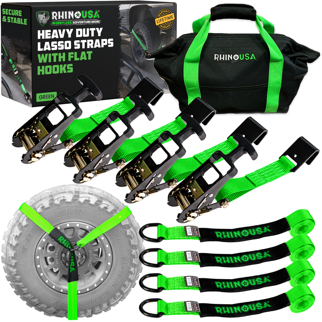 Best Car Tie-Down Lasso Straps (4-Pack) - Rhino USA