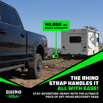 2 Pack Tow Strap 2" X 20 Ft 20000 Lbs Break Strength Kinetic Recovery Tow Rope W
