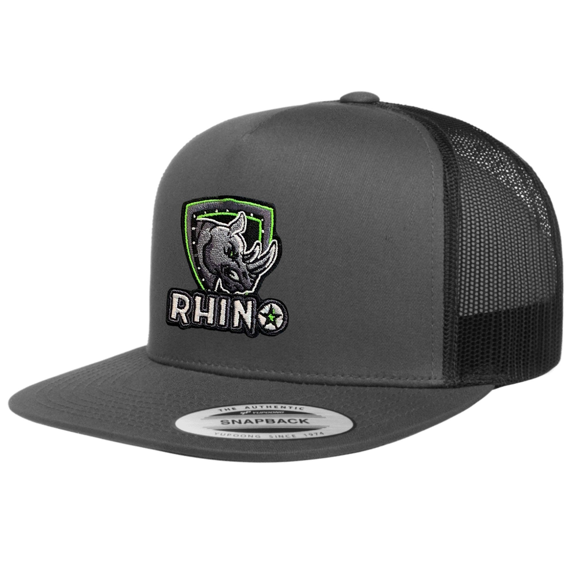 Mesh Snapback - Flat Bill Caps Rhino USA, Inc. Gray/Black 
