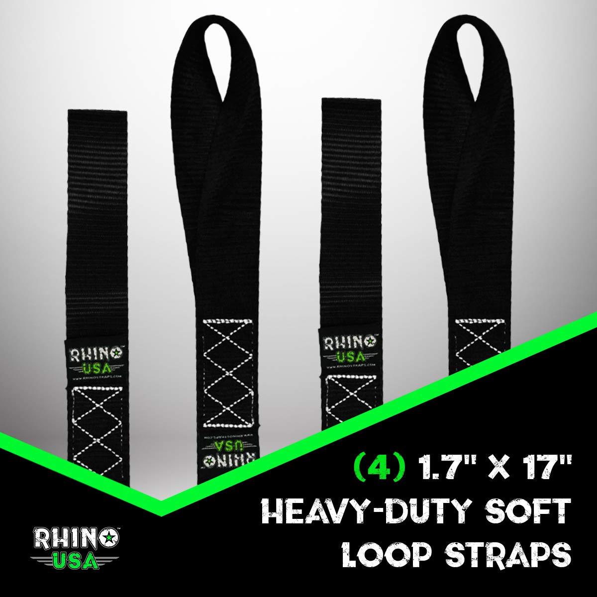 1.7" x 17" Soft Loop Tie-Down Straps (4-Pack) Tie-Down Straps Rhino USA, Inc. 