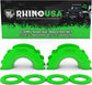 D-Ring Shackle Isolators Recovery Rhino USA Lime 