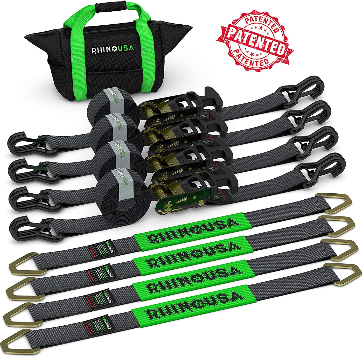 Best Vehicle TieDown Straps (2" Heavy Duty) Rhino USA