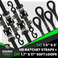 1.6" x 8' HD Ratchet Tie-Down Set (4-Pack)