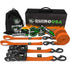 1.6" x 8' HD Ratchet Tie-Down Set (2-Pack) Tie-Down Straps Rhino USA, Inc. Orange 