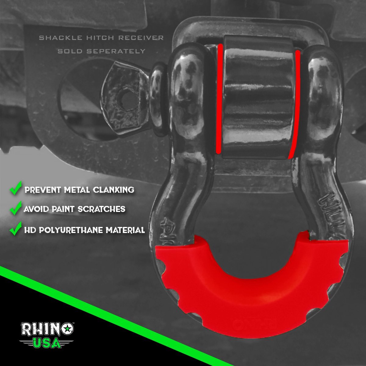 D-Ring Shackle Isolators Recovery Rhino USA 