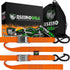 1.5" x 8' Cambuckle Tie-Down Straps (2-Pack) Rhino USA, Inc. Orange 